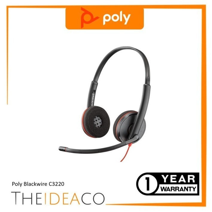 Plantronics Blackwire C3220 Usb Type-A Corded Stereo Headset