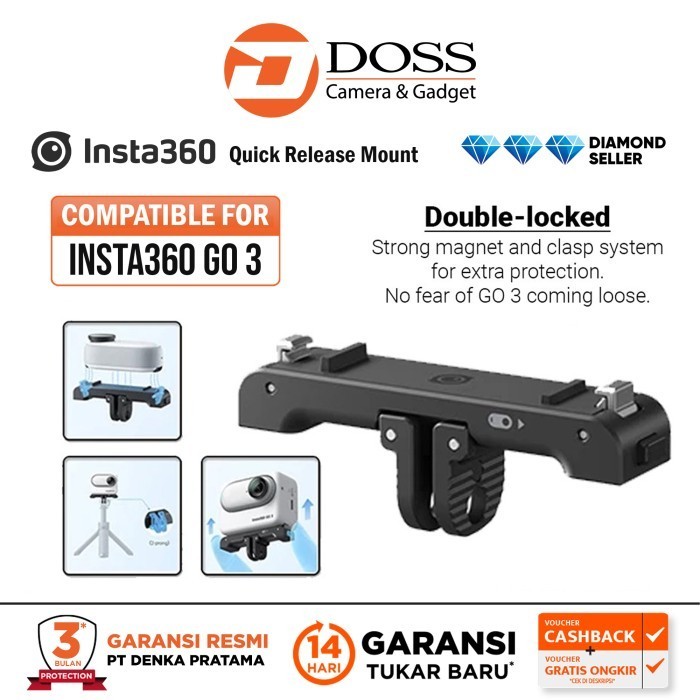 Insta360 Go 3 Quick Release Mount For Insta 360 Go3