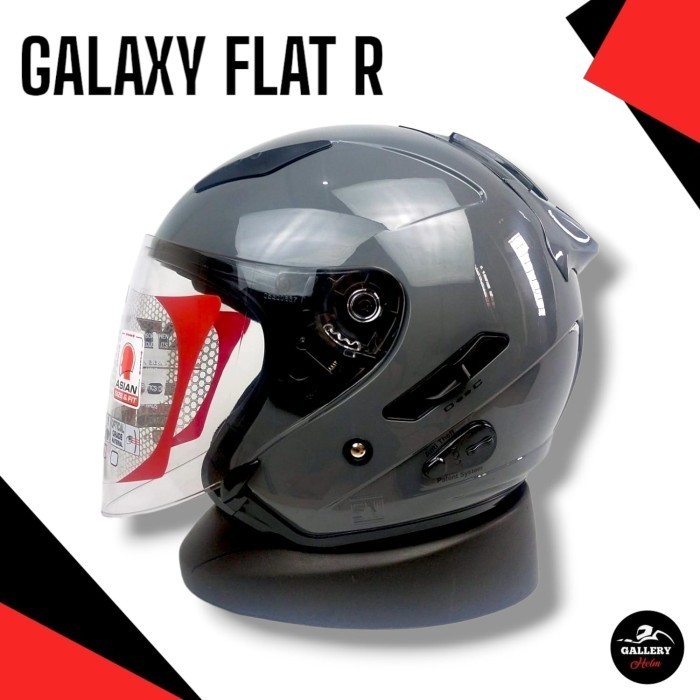 Helm Kyt Galaxy Flat R Gorila Grey Glossy Kyt Galaxy Solid