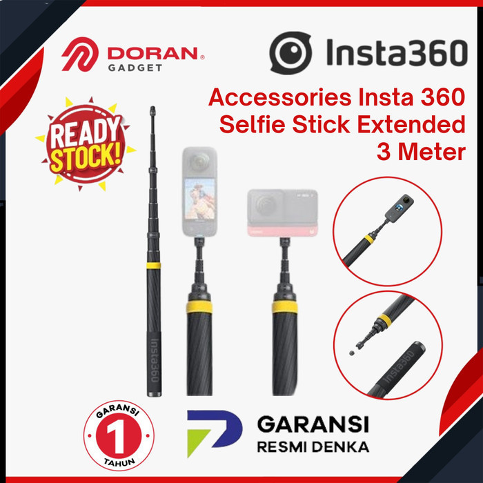 Insta360 Selfie Stick Extended 3 Meter Invisible Stick 3M Insta 360
