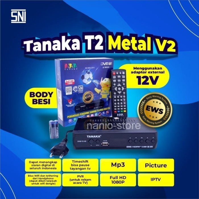 Set Top Box Tv Digital Tanaka Metal DVB T2 STB