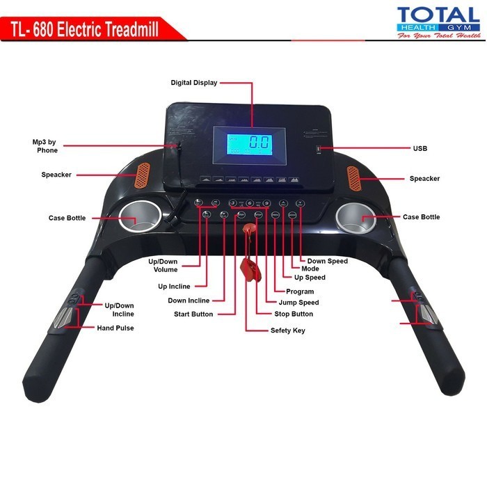 Treadmill Elektrik Tl 680 Total Fitness Surabaya