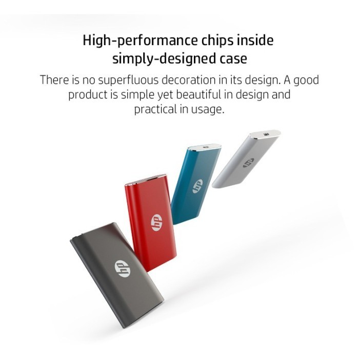 Hp Ssd P500 Portable Ssd 250Gb 500Gb External Ssd Type-C Garansi