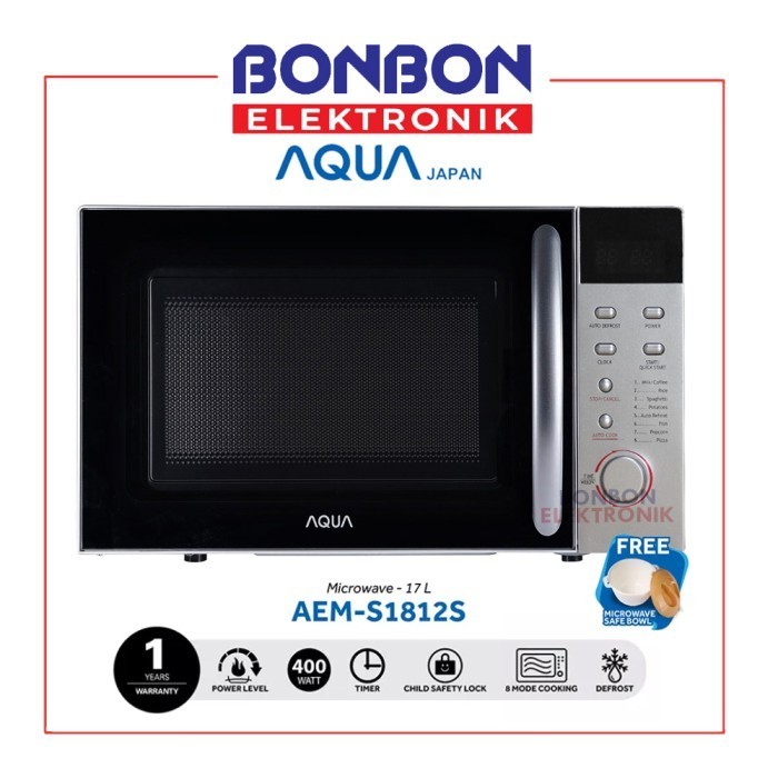 Aqua Microwave Aem-S1812S 17 Liter / Aem S1812S 400 Watt