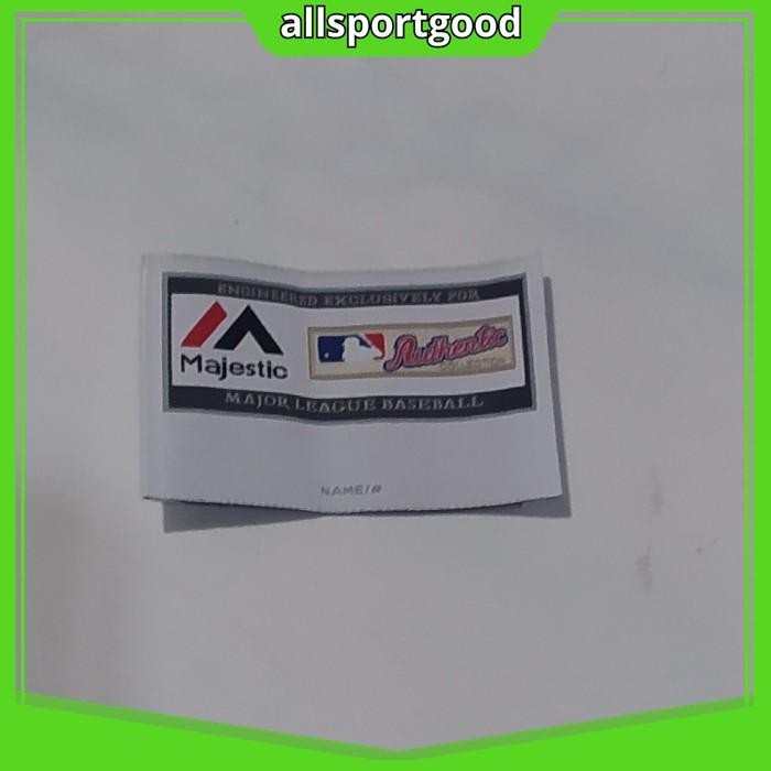 

MLB MAJESTIC JOCK TAG JERSEY AUTHENTIC PATCH. EMBLEM BAJU BISBOL ASLI BEST PRODUK