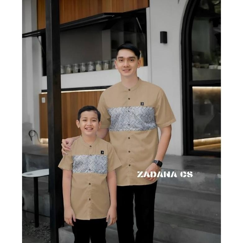 BAJU KOKO KURTA DEWASA COUPLE ANAK - MOTIF ZAID - REKOMENDASI WARNA HIJAU SAGE GREEN BARU