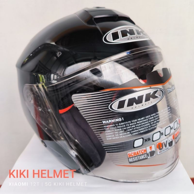 HELM INK DYNAMIC SOLID POLOS ORIGINAL/HITAM GLOSI/BLACK GLOSSY/HITAM DOFF/GUNMETAL DOFF/PUTIH/WHITE