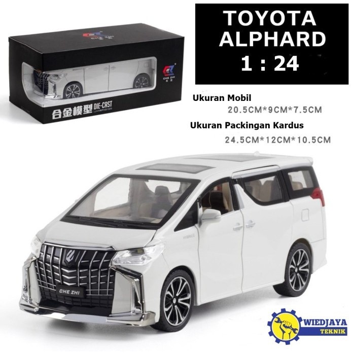 Diecast Mobil Toyota Alphard Reborn 1:24 Miniatur Mobil Pajangan
