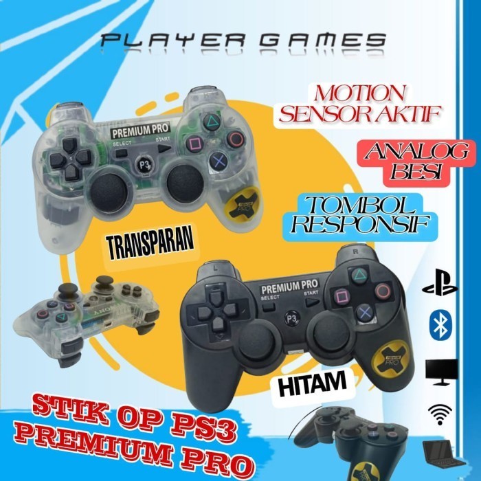 Stik Ps 3 Ori Pabrik Premium Pro Motion Sensor Stick Op Ps3