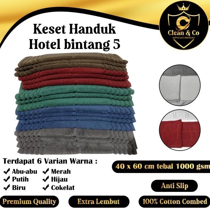 Paket 4 Pcs Keset Handuk Tebal Polos Gramasi 1000 Gsm Berkualitas