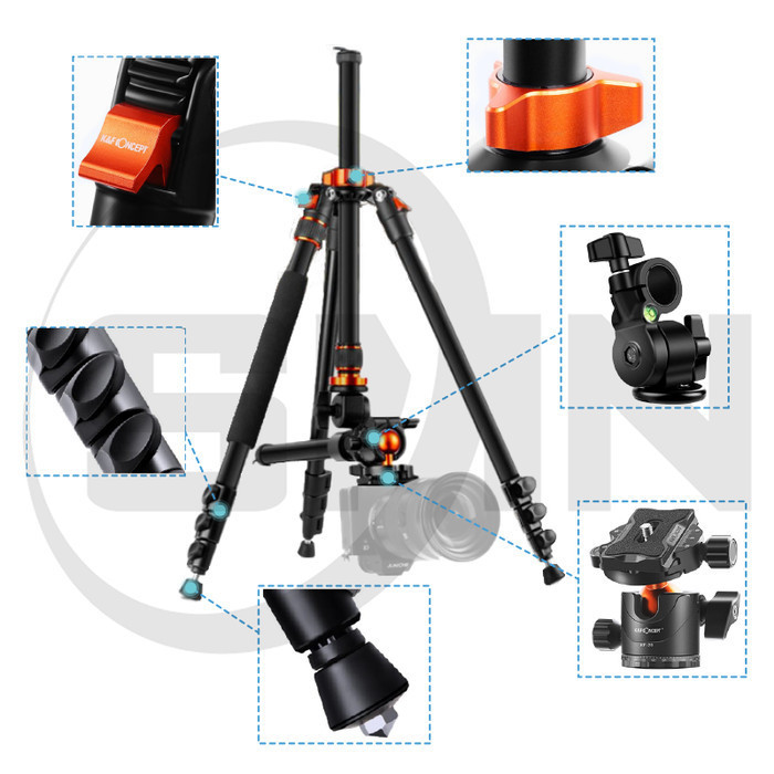 Tripod Knf K&F S210 Aluminium Travel Tripod Flatlay 2.3M Tripod