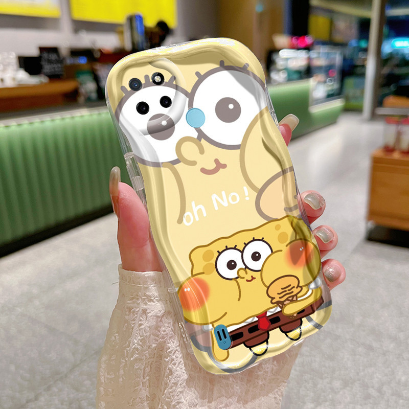 Casing Hp Realme C21Y Realme C25Y Case pelindung silikon Softcase ganda baru Kesing HP pola SpongeBo