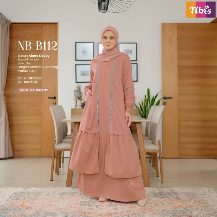 Gamis Wanita Nibras Nb B112 Nbb 112 Dress Busui Terbaru SaleR33A