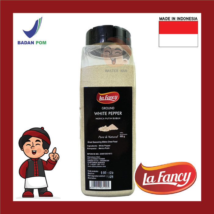 

La Fancy Ground White Pepper 600gr Merica Putih Bubuk 100% Murni