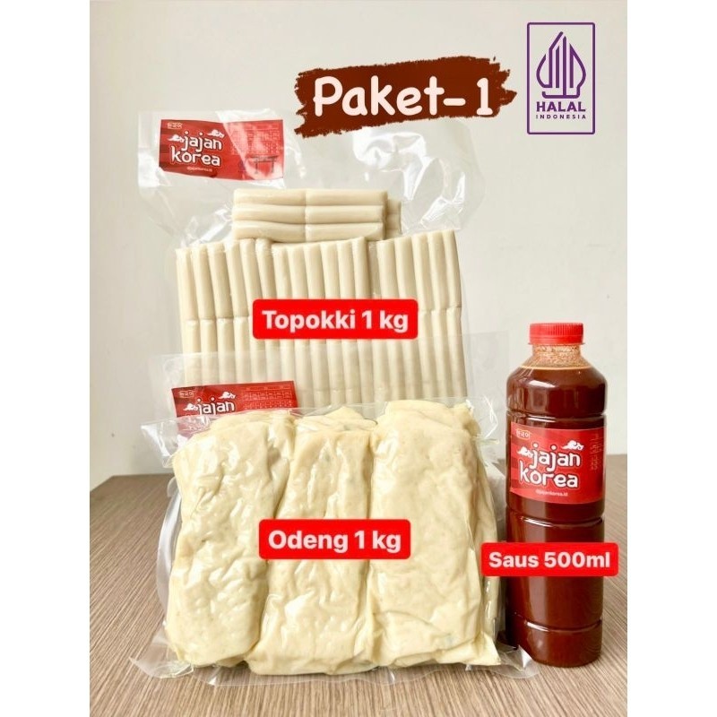 

Paket 1 ( Topoki 1Kg + Odeng 1Kg + Saos Gochujang 500Gr) -Gratisongkir