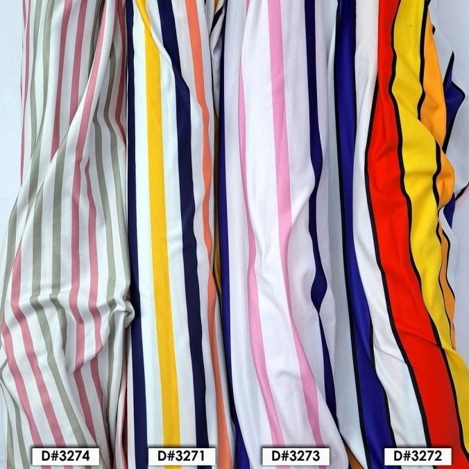 

Kain Printing Baby Denim / Btp Motif Salur - Mix Design Limited Edition
