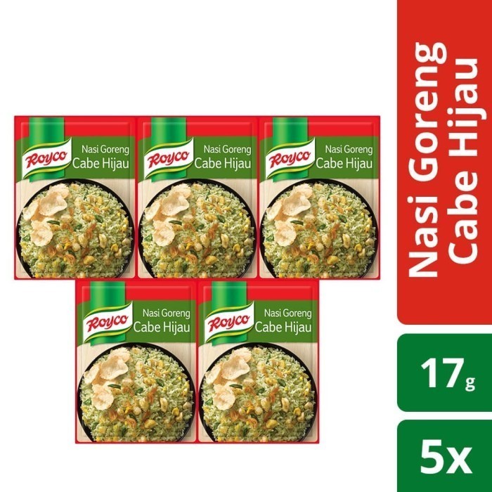 

Royco Bumbu Siap Pakai Nasi Goreng Cabe Hijau 17G Isi 5
