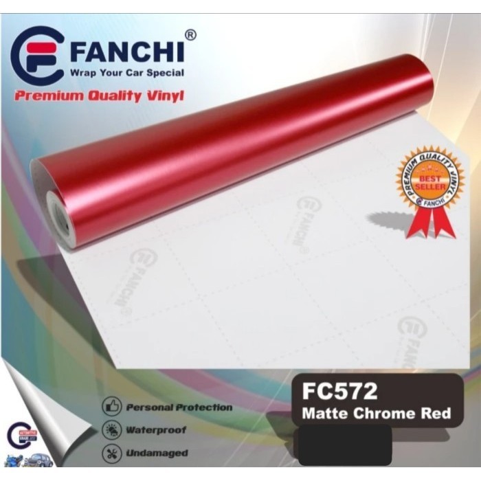 

Sticker Fanchi Fc572 Red Matt Chrome Merah Metalik Doff Premium Wrap