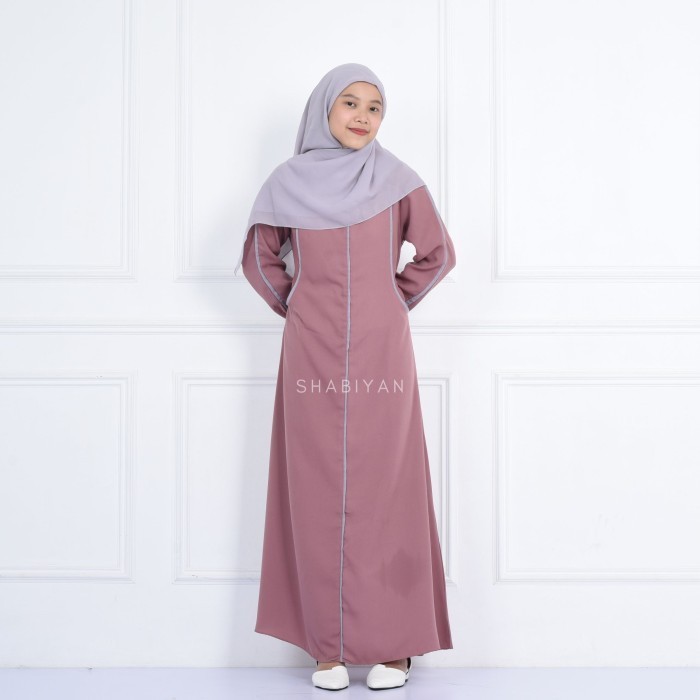 Terlaris Sh 366 Gamis Anak Remaja Moscrepe Polos By Shabiyan