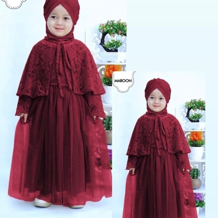 Promo Gaun Dress Baju Gamis Anak Perempuan Umur Usia 3 4 5 6 Tahun Thn Th