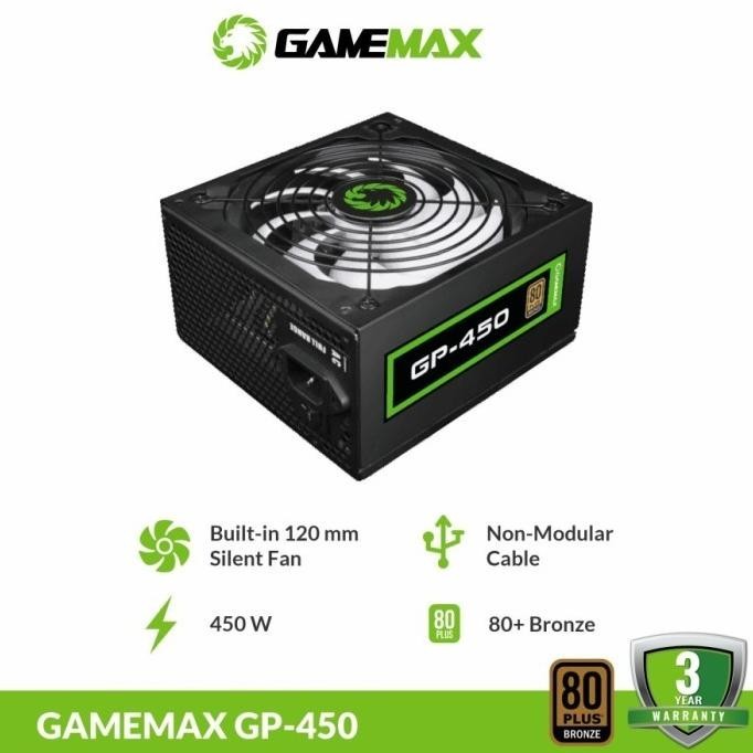 GAMEMAX GP450 PSU 450WATT 80+ BRONZE / GP-450 POWER SUPPLY 450W