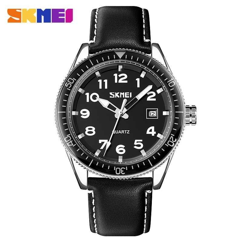 SKMEI Jam Tangan Analog Pria Strap Kulit - 9232