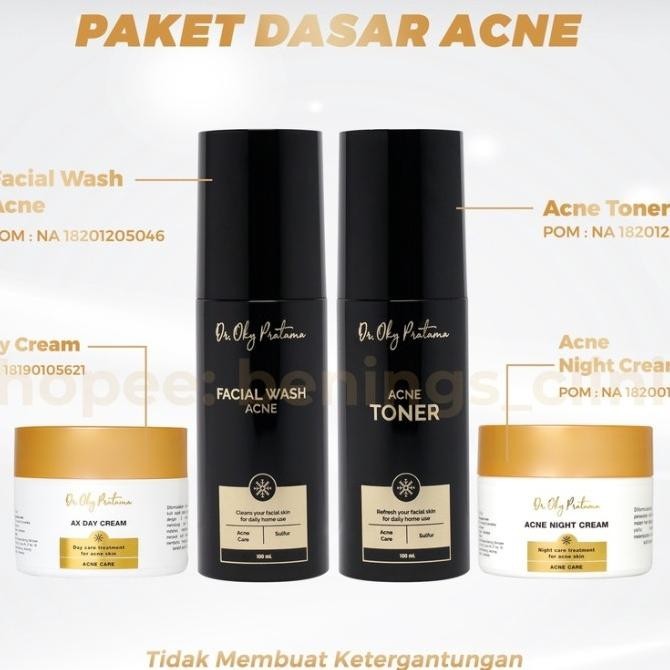 Skincare Paket Acne Item Bening Skincare Dr Oky Pratama Benings Clinic Dr Oky