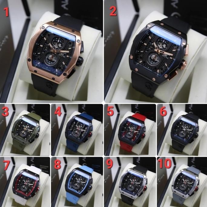 JAM TANGAN PRIA ALEXANDER CHRISTIE CRISTIE AC 6608 COWOK RUBBER ORI