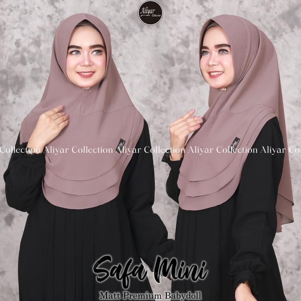 CR - Khimar safa mini/original Aliyar by Awliya/kerudung instan/hijab mini/hijab polos/ceruty babydo