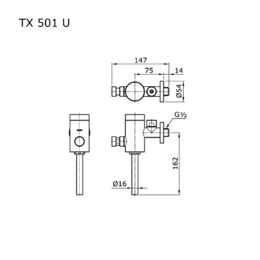 Push Kran Urinoir Toto Tx501U Original Urinal Flush Valve Tx 501 U