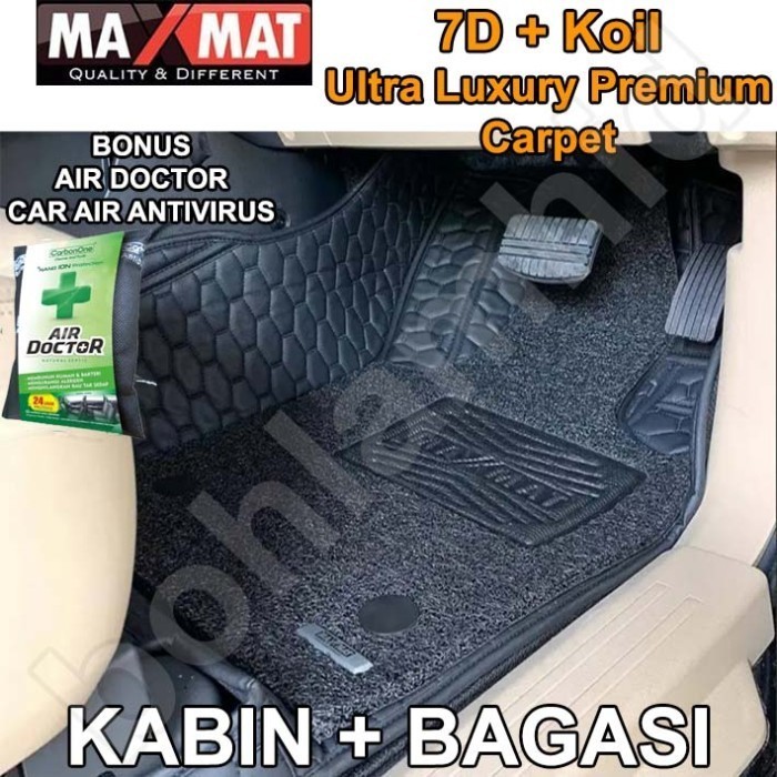 Karpet Mobil Innova Reborn Maxmat 7D +Karpet Koil Custom 3Baris+Bagasi