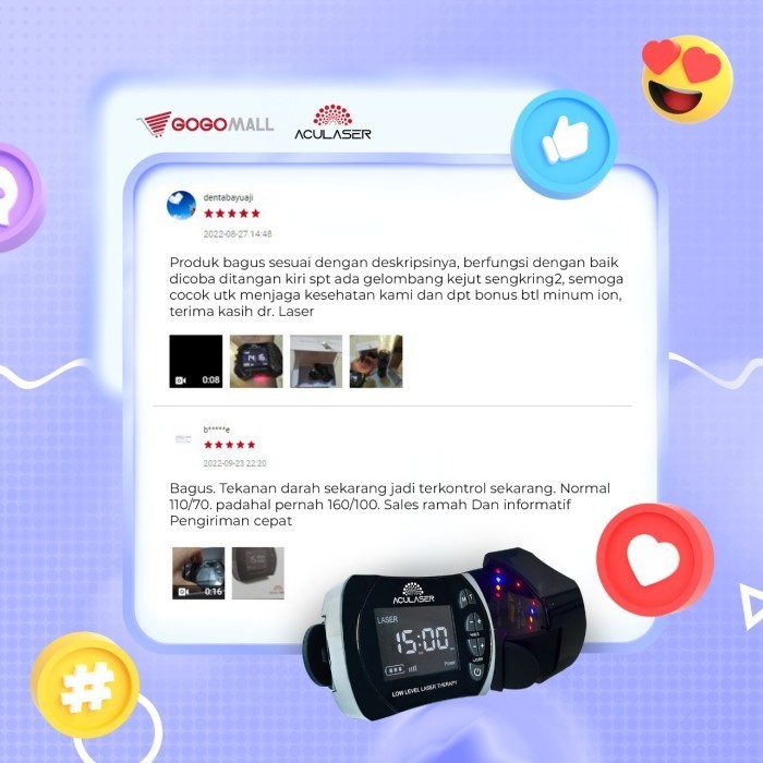 Aculaser Ultimate 14 Titik Laser + Nmes Terapi Menurunkan Kolesterol