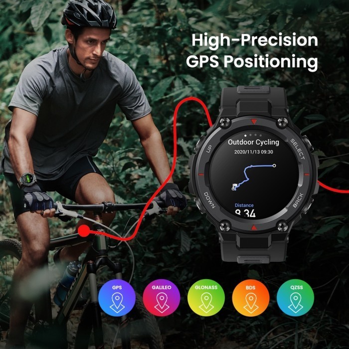 Amazfit T-Rex Pro Smartwatch Gps 10 Atm Jam Tangan 100+ Sports Modes