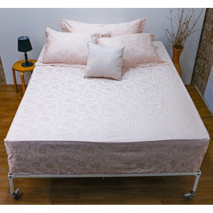 Sprei Katun Jacquard Kingkoil - Teracota Merah Bata Termurah Terlaris Promo