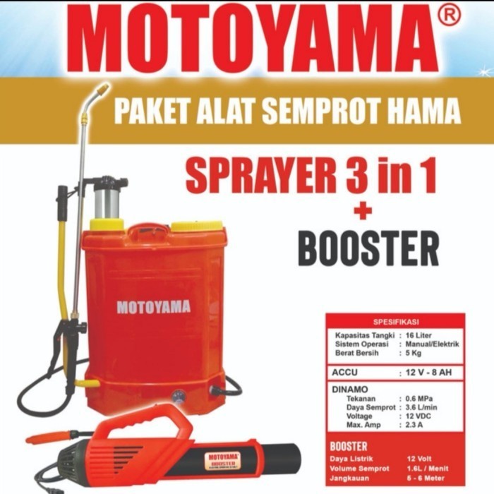 Paket Sprayer 3In1 + Booster Motoyama