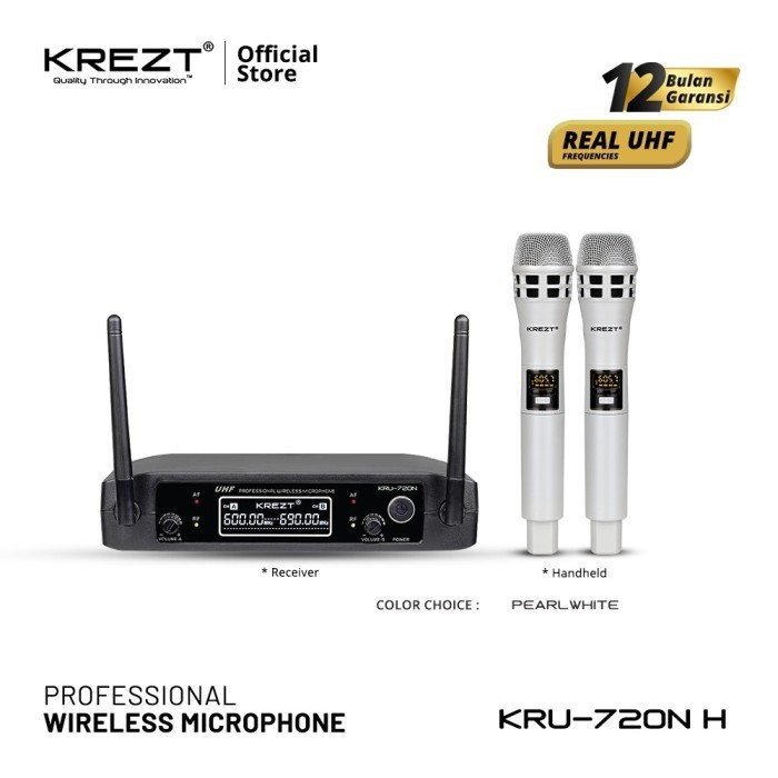 Microphone Wireless Krezt Kru-720N Microphone Uhf