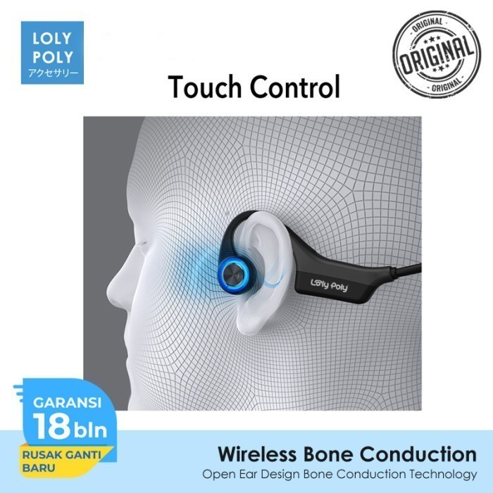 Lolypoly Earphone Wireless Bone Conduction Sports Running