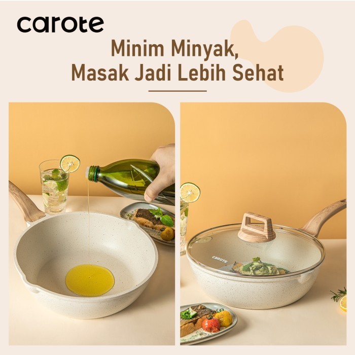 Carote Ice Cream Wajan Penggorengan Besar Anti Lengket Dengan Tutup