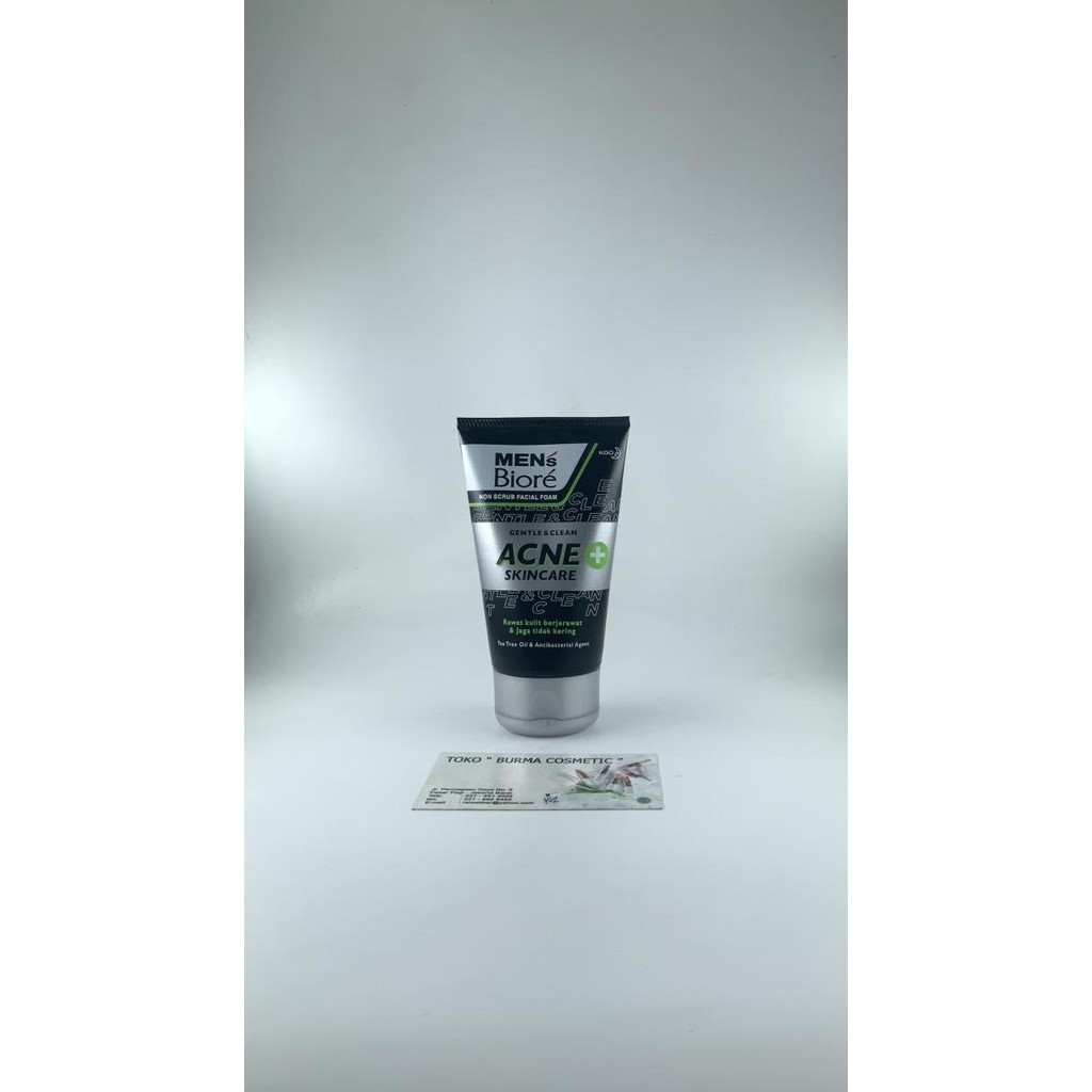 Skincare Biore Mens Non Scrub Facial Foam Acne Skincare 100 Gr