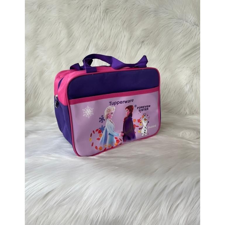 Original Tas Frozen Elsa Tupperware (Zipper Bunga Es)// Tas Forever Sister// Tas Bekal Jaminan Mutu