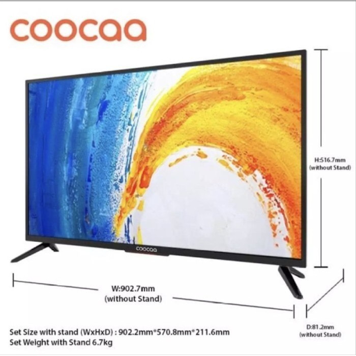 Coocaa Tv Led 40 Inch 40D5A Full Hd Tv Garansi Resmi 3 Tahun New 2019 Termurah Terlaris Promo