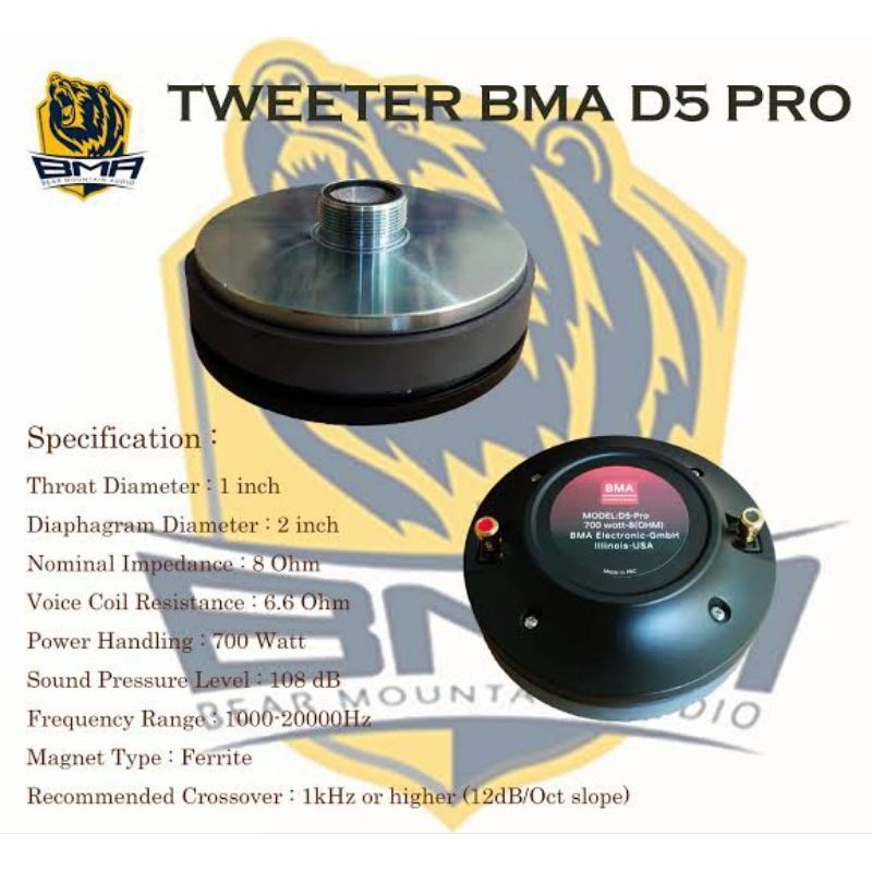 Driver Tweeter BMA D5 PRO