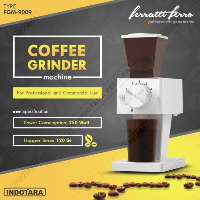 Coffee Grinder Machine Alat Penggiling Kopi Ferratti Ferro Fgm-9009 Termurah Terlaris Promo