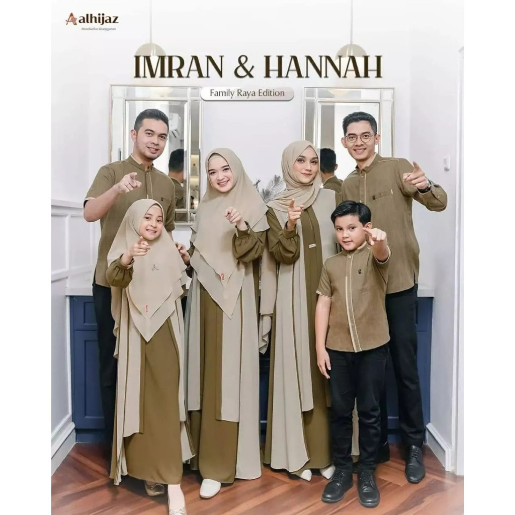 Z3Z FAMSET FAMILY SET IMRAN DAN HANNAH SERIES COUPLE SARIMBIT KELUARGA LEBARAN 2024 TERBARU QUM