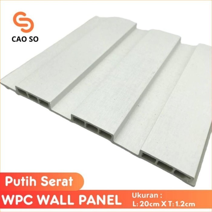 Wpc Wall Panel Dekorasi Dinding Kayu Warna Putih Serat Wallpanel