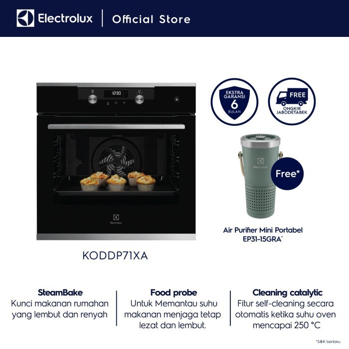 Oven Tanam Listrik Electrolux Koddp71Xa Termurah Terlaris Promo