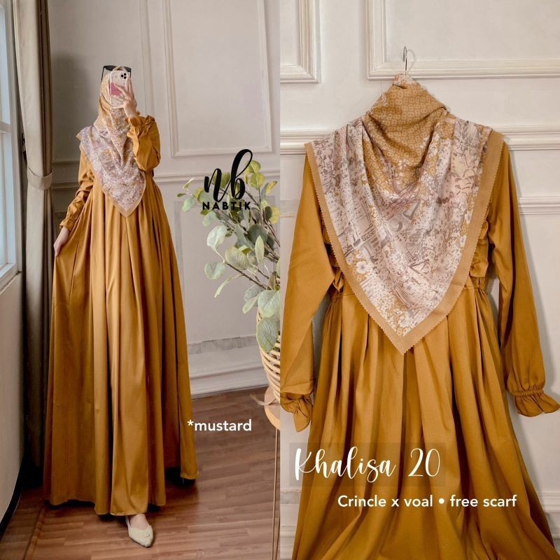 KHALISA series By Nabtik gamis set hijab