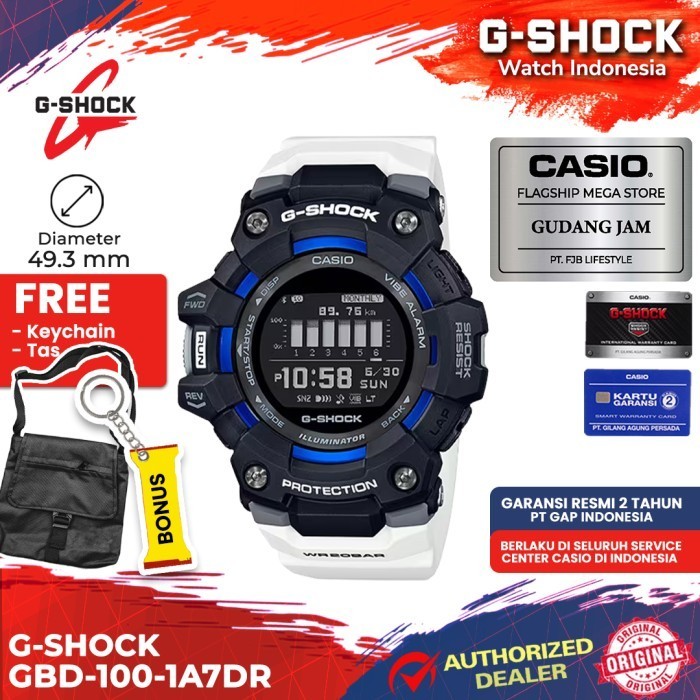 G-Shock Gshock Gbd-100-1A7Dr Gbd-100-1A Gbd-100 Gbd100 Gbd 100 Termurah Terlaris Promo