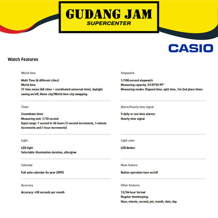 Casio General Ae-1200Wh-1Avdf Ae-1200Wh Ae-1200 Ae1200Wh Ae1200