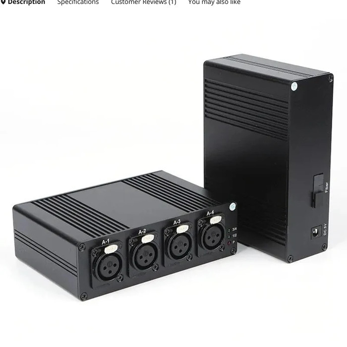 Magnustek M-Cf04 Xlr Audio Sc Fiber Extender 4 Port One Way 20Km